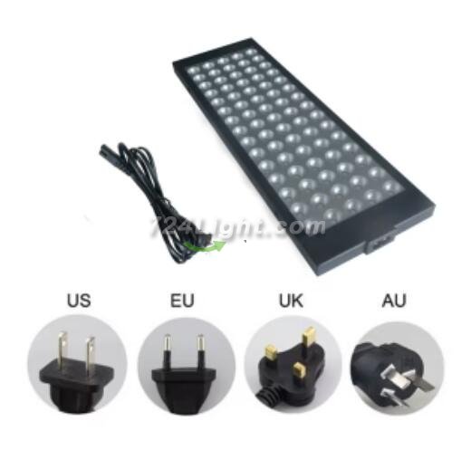 Black Oblong 40W AC85~265V LED Grow Light for Indoor Plant, Full Spectrum Panel Grow Light with IR UV, Indoor Plant Growing Lamp for Succulents, Veg and Flowering/Greenhouse Hydroponic