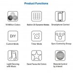 Wireless WiFi Smart Phone APP LED Controller or with 24Key IR Remote Controller for RGB LED Flexible Strip Lights
