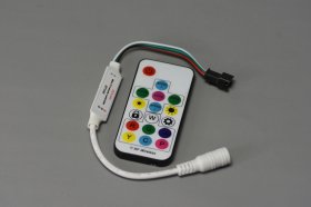 DC 5V-24V Mini Wireless 17 Keys RF Remote Controller with Lock Function 300 Kinds of Color Changes for WS2812 WS2811 SK6812 RGB LED Strip Light