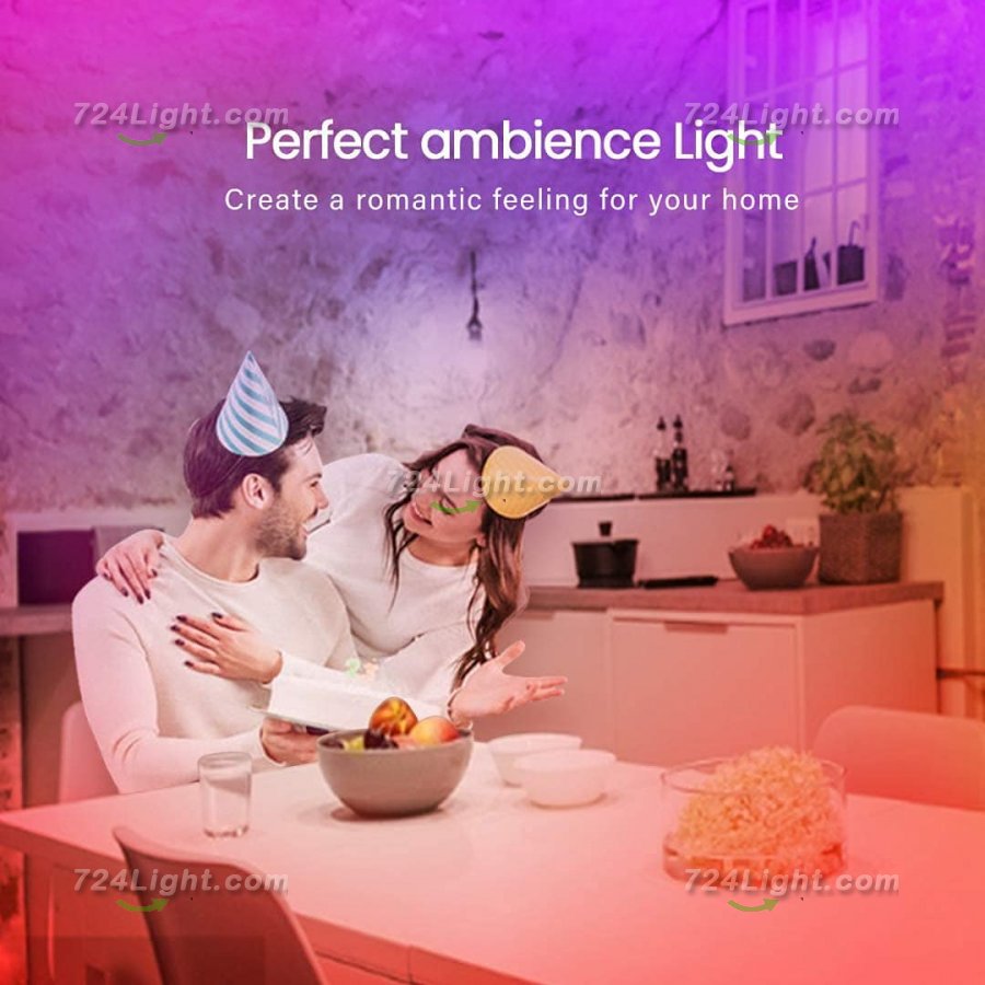 25 FT LED Strip Lights,Bluetooth LED Lights for Bedroom, Color Changing Light Strip with Music Sync, Phone Controller and IR Remote(APP+Remote +Mic)