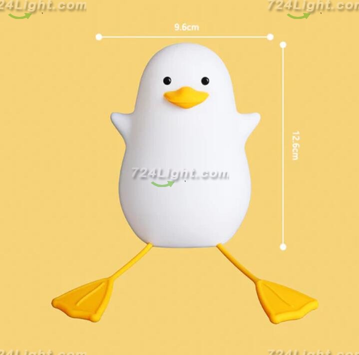 2pcs Pack Duck Lamp LED Night Light Rechargeable Desk lamp with Timer for Baby Girls Boys