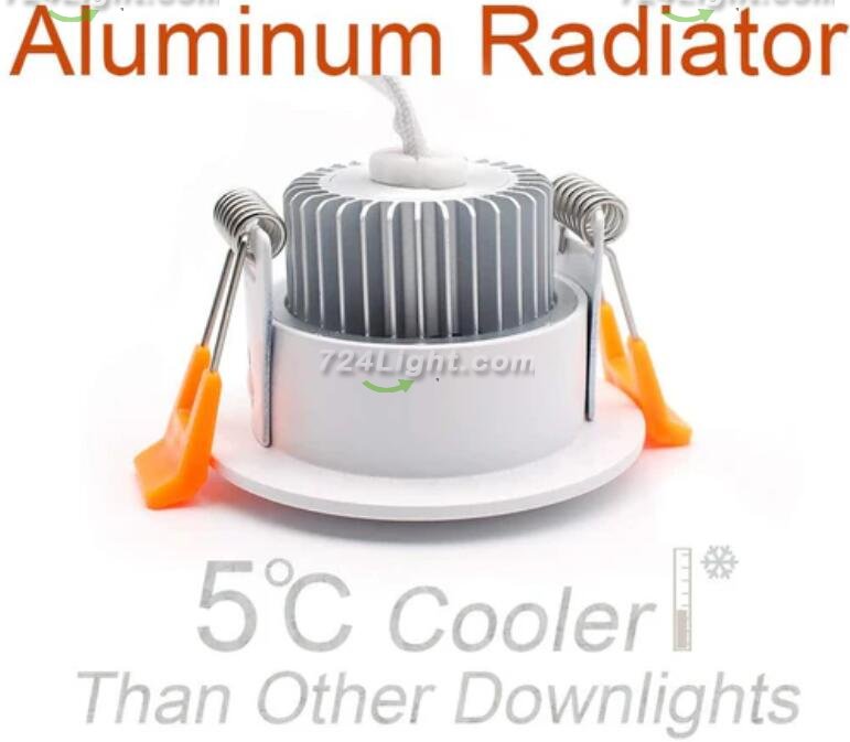 10 Pack 3W Dimmable Antifog LED Downlight CRI80 Flat Diffuser Ceiling Light -2-3/8'' Cutout
