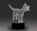 Animal Images 3D Illusion LED Night Light w/ 16 Colors Remote Touch Switch Adjustable Brightness for Kids Bedroom Decoration