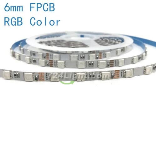 6mm RGB LED Strip Lights, 16.4FT/5Meter SMD5050 300LEDs/Roll, DC12V