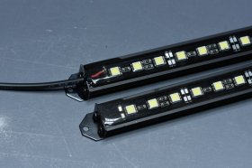 Waterproof 13 inch Black Aluminum Profile Light 12V 5050 Strip Light LED Bar 2Pack for Tank