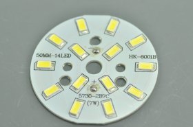 LED Light Bulb 7W aluminium PCB SMD5730 Semi-Finished Dry LED Aluminium Base For LED Downlight