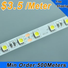 Wholesale Wholesale Brightest LED Strip SMD5050 Flexible 12V Strip Light 1 meter(3.28ft) 60LEDs 222~24lm/LEDs