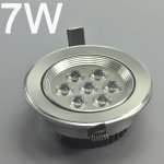 7W CL-HQ-04-7W LED Ceiling light Cut-out 91mm Diameter 4.3" Gray Recessed Dimmable/Non-Dimmable LED Downlight