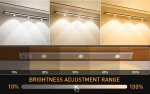 2 Pack 3-Color Dimmable LED Motion Sensor Under Cabinet Light, Rechargeable Magnetic Wireless Under Counter Lighting for Kitchen Bedroom Closet Cupboard Wardrobe Stairs Corridor