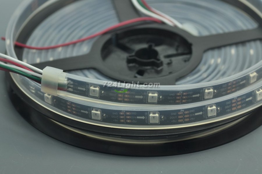 Programmable LED Strip Light WS2812B 2812 5050 Addressable Ditigal RGB Pixel LED Strip Light 5V IP67 5 meter(16.4ft) 150LEDs