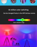4Pack 9W LED Light Bulb E27 Base RGBCCT Bluetooth APP Controlled Smart Light Bulbs Sycn with Music