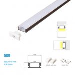 17.4*7 MM Ceiling/Wall Mounted LED Aluminum Profile w/Arch Cover for LED Strip Lighting Application