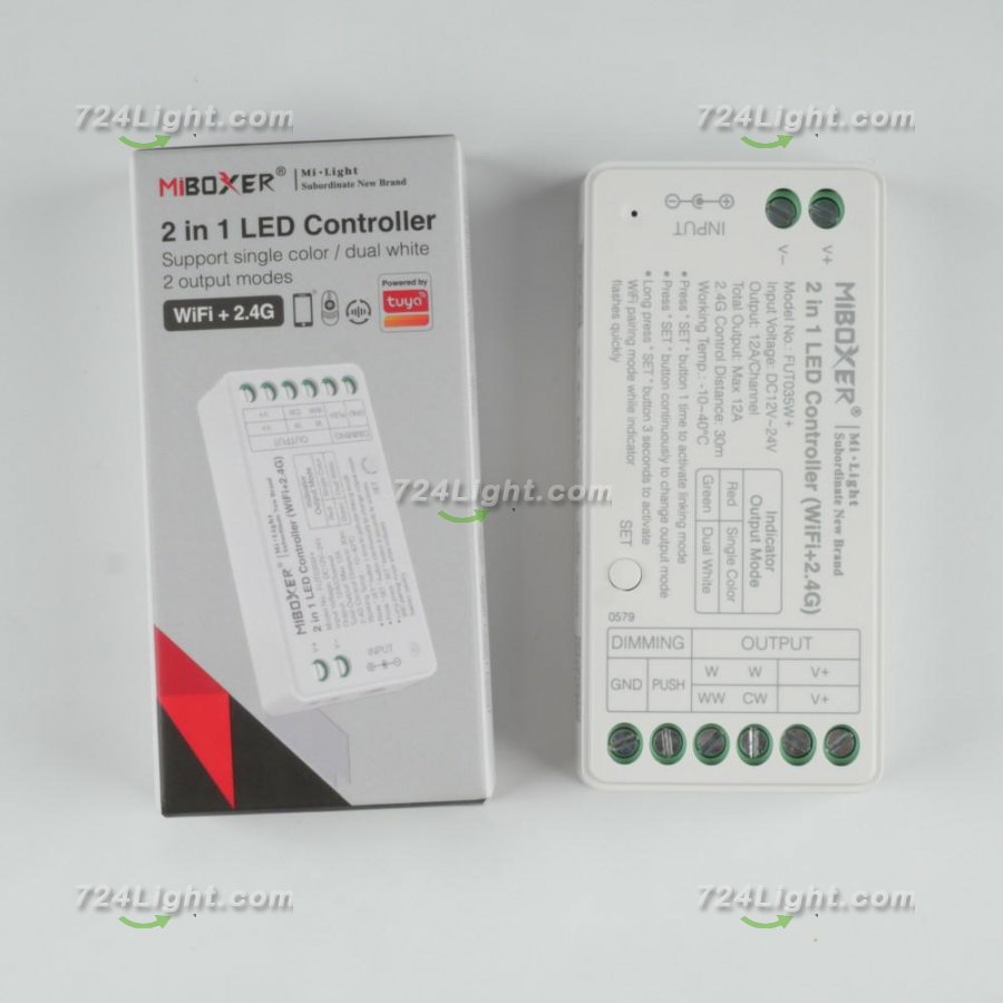 12A LED 2 in 1 LED Controller For Single color/Dual White LED Strip