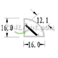 Waterproof LED Channel IP65 plastic 90Â° led profile housing For 12.1mm Flexible Strip lighting