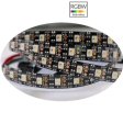 (image for) DC 12V SK6812 Individually Addressable LED Strip Light 5050 RGBW 16.4 Feet (500cm) 60LED/Meter LED Pixel Flexible Tape Black PCB