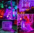 (image for) 2Pack Black Light 12W AC85-265V IP66 Waterproof UV 385-400nm Purple Led Lights Lawn Light Spotlight for Stage Lighting Glow Party Room Fluorescent All Hallows' Day
