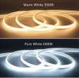 (image for) 32.8Feet 110V AC / 220V AC Spotless FCOB LED Flexible Strip Light, IP65 Waterproof High Brightness with Inline Switch