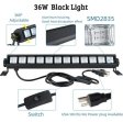 (image for) 36W 385-400nm LED Black Light Bar, Black Lights for Glow Party, Black light with Plug &Switch, Glow Light for Halloween, Fluorescent Body Paint, Stage Lighting