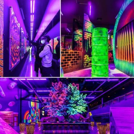 (image for) 36W 385-400nm LED Black Light Bar, Black Lights for Glow Party, Black light with Plug &Switch, Glow Light for Halloween, Fluorescent Body Paint, Stage Lighting
