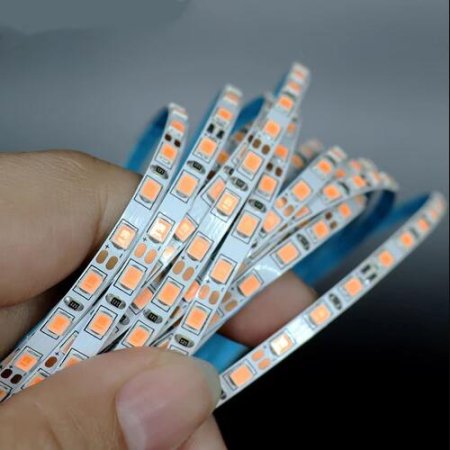(image for) 4MM Wide SMD2835-600 120LEDs per Meter Purple-ish Pink 12V 16.4FT (5Meters) Roll LED Strip Non-waterproof