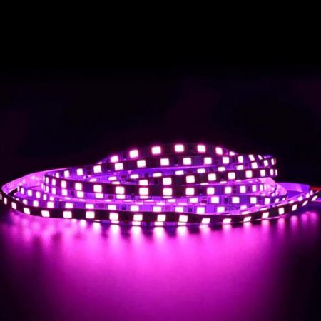 (image for) 4MM Wide SMD2835-600 120LEDs per Meter Purple-ish Pink 12V 16.4FT (5Meters) Roll LED Strip Non-waterproof