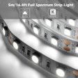 (image for) 16.4FT 5Meter SMD5050 300LED 12V 60W True Color CRI95+ Full Spectrum Natural Light LED Strip Light