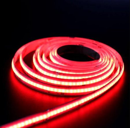 (image for) Multi-colors FCOB LED Strip 16.4FT/5M Dot Free 432LEDs/M 10W/M 12V RGB LED Light Tape
