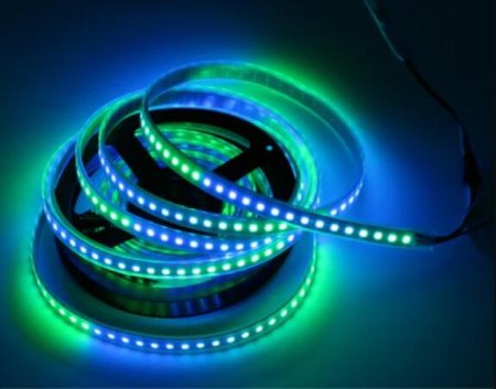 (image for) DC 5V SK6812 Individually Addressable LED Strip Light 5050 RGB 6.6 Feet (200cm) 144LED/Meter LED Pixel Flexible Tape White PCB