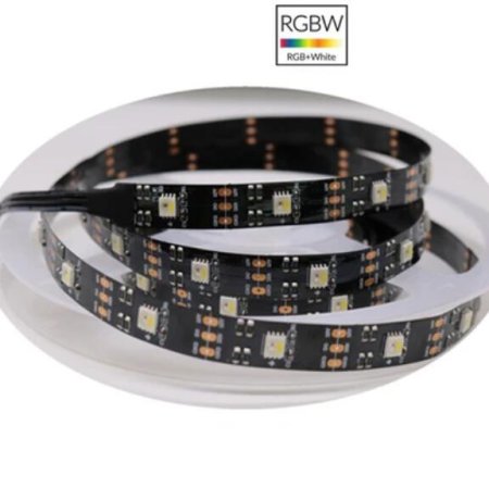 (image for) DC12V SK6812 Individually Addressable LED Strip Light 5050 RGBW 16.4 Feet (500cm) 30LED/Meter LED Pixel Flexible Tape Black PCB
