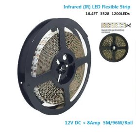 DC12V SMD3528-1200-IR InfraRed 850nm | 940nm IR LED Light Strip, Double Row 240LEDs 19.2W Per Meter