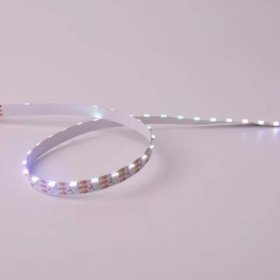 DC 5V 5Meter (16.4Ft) Side Emitting RGB SMD4020 SK6812 Individually Addressable LED Strip Light 60LED/Meter LED Pixel Flexible Tape White PCB