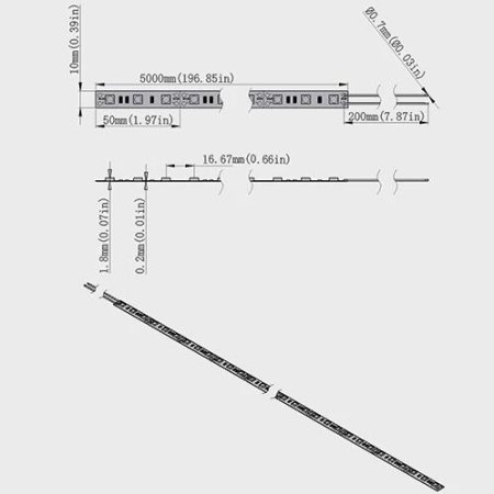 (image for) 365nm 370nm SMD5050-300 12V 6A 72W UV LED Strip Light for Curing, Currency Validation