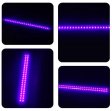 (image for) 10W 12.6inches T8 LED UV 385-400nm Black Light Strip, LED Tube Light for Bedroom Halloween Decorations and Christmas Party, Fun Atmosphere, Black Light Poster 6ft Power Cord with Built-in ON/Off Switch