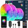 (image for) Led Strip Lights 20ft Led Light Strips Music Sync Color Changing RGB Led Strip Built-in Mic,Bluetooth App Control LED Rope Lights with Remote,5050 RGB Led Lights for Bedroom,Home,TV,Party,Christmas