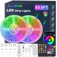 (image for) Led Strip Lights 20ft Led Light Strips Music Sync Color Changing RGB Led Strip Built-in Mic,Bluetooth App Control LED Rope Lights with Remote,5050 RGB Led Lights for Bedroom,Home,TV,Party,Christmas