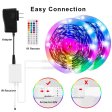 (image for) LED Strip Lights 32.8ft Color Changing 5050 RGB Led Lights for Bedroom,Built-in Mic,Led Lights With App Control and IR Remote For Home Decoration