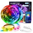 (image for) Led Strip Lights 100ft (2 Rolls of 50ft) Smart Light Strips with App Control Remote, 5050 RGB Led Lights for Bedroom, Music Sync Color Changing Lights For Room Party