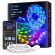 (image for) Smart LED Strip Lights, 16.4ft WiFi LED Light Strip Work with Alexa and Google Assistant, 16 Million Colors with App Control and Music Sync LED Lights for Bedroom, Kitchen, TV, Party