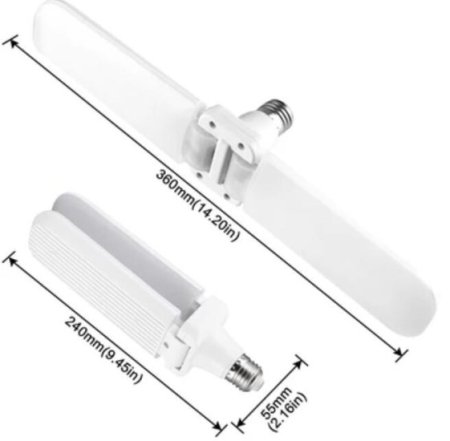 (image for) 30W Deformable LED Garage Ceiling Lights 3000LM 6500K White 300W Equivalent CRI80+ E26/E27 Base