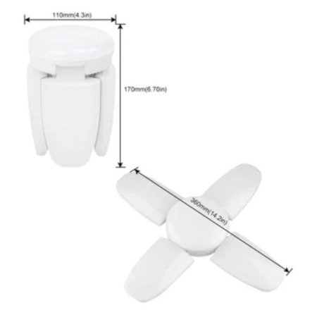 (image for) 60W LED Shop Light Deformable LED Garage Lights CRI80+ 6000LM 6500K White 400W Equivalent