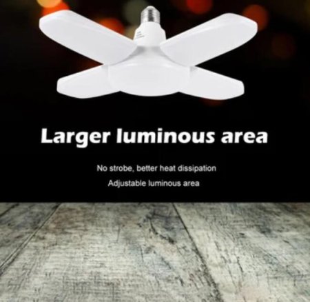 (image for) 60W LED Shop Light Deformable LED Garage Lights CRI80+ 6000LM 6500K White 400W Equivalent