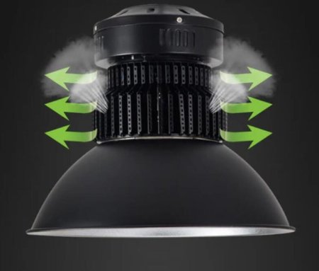 (image for) 100W High Power Fin Heat Sink LED IP44 Waterproof LED High Bay Light with Aluminum Reflector