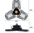 (image for) 60W Motion Activated Radar CRI 80 6000LM 6000K Deformable E26/E27 Base LED Ceiling Light for Garage