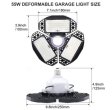 (image for) LED Garage Lights 55W Deformable LED Shop Light 7200LM Daylight White 400W Equivalent Work Light