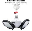 (image for) LED Garage Lights 55W Deformable LED Shop Light 7200LM Daylight White 400W Equivalent Work Light