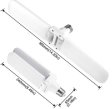(image for) 30W Deformable LED Garage Ceiling Lights 3000LM 6500K White 300W Equivalent CRI80+ E26/E27 Base