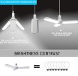 (image for) 45W Deformable LED Garage Ceiling Lights 4500LM 6500K White 400 Watt Equivalent CRI80+ E26/E27 Base