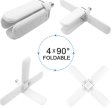 (image for) 60W Deformable LED Garage Ceiling Lights 6000LM 6500K White 400W Equivalent CRI80+ E26/E27 Base