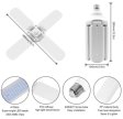 (image for) 60W Deformable LED Garage Ceiling Lights 6000LM 6500K White 400W Equivalent CRI80+ E26/E27 Base
