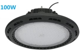 100W UFO LED High Bay Light Fixture 9000LM CRI>80 IP65 Waterproof 100-277VAC Non-Dimmable for Warehouse & Supermarket